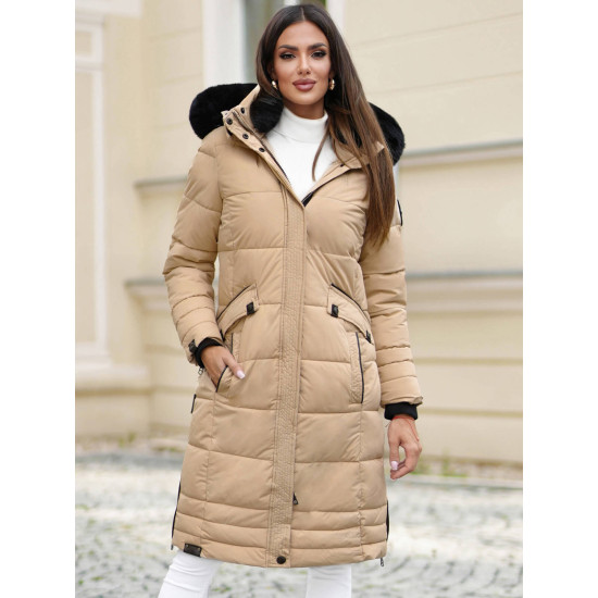 Sieviešu garā ziemas jaka brūnā krāsā Marni Sieviešu jakas