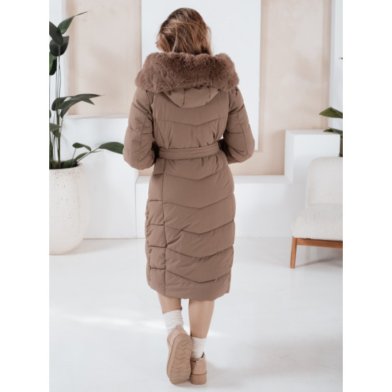 Sieviešu stepēta tumši brūna jaka Oris Sieviešu jakas