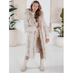 Damska pikowana biała kurtka Oris