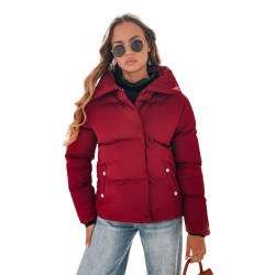 Sieviešu ziemas jaka bordo krāsā Lari
