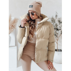 Sieviešu gaiši brūna ziemas jaka Lari