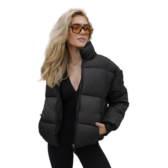 Sieviešu melna ziemas jaka Pensil Sieviešu jakas