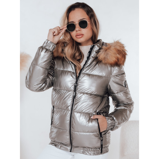 Sieviešu spīdīga pelēka jaka Melani Sieviešu jakas