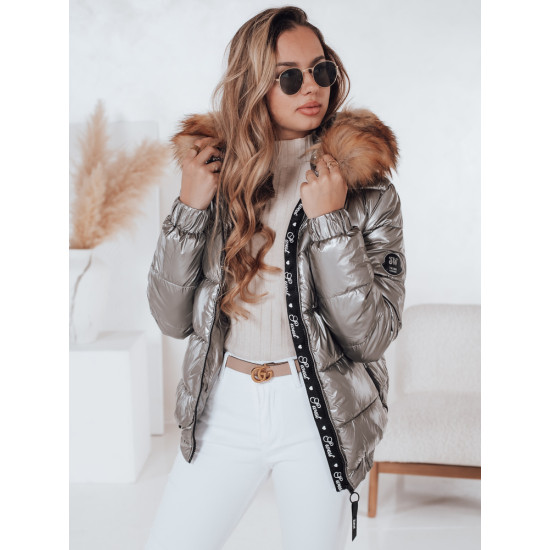 Sieviešu spīdīga pelēka jaka Melani Sieviešu jakas