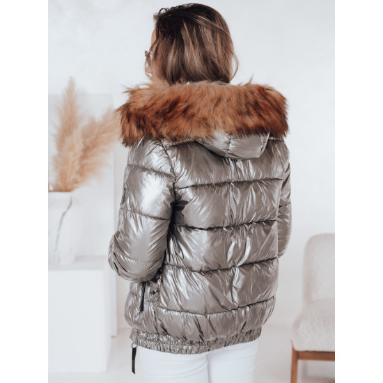 Sieviešu spīdīga pelēka jaka Melani Sieviešu jakas