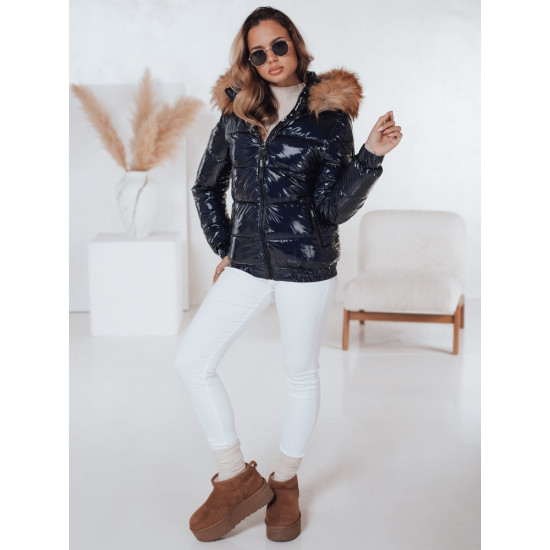 Sieviešu spīdīga tumši zila jaka Melani Sieviešu jakas