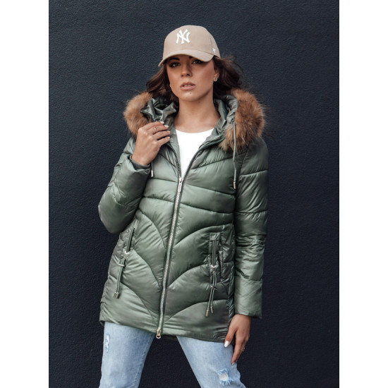 Sieviešu zaļā ziemas jaka Jessica Sieviešu jakas