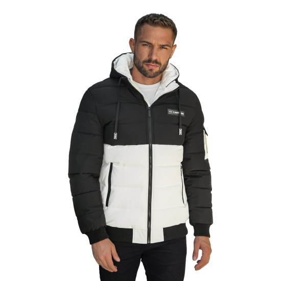 Vīriešu melnā/baltā ziemas jaka Molix Ziemas jakas