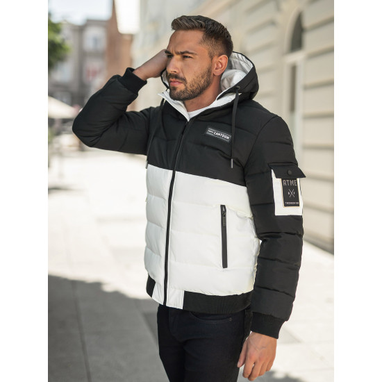 Vīriešu melnā/baltā ziemas jaka Molix Ziemas jakas