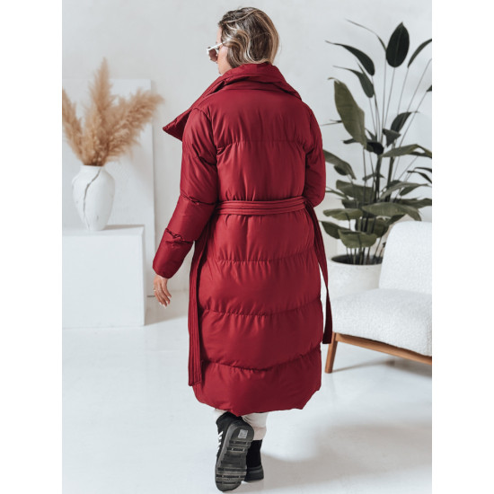 Sieviešu bordo krāsas stepēta jaka Favi Sieviešu jakas