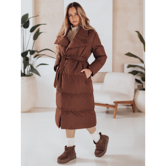 Sieviešu tumši brūna stepēta jaka Favi Sieviešu jakas