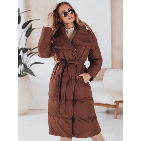 Sieviešu tumši brūna stepēta jaka Favi Sieviešu jakas