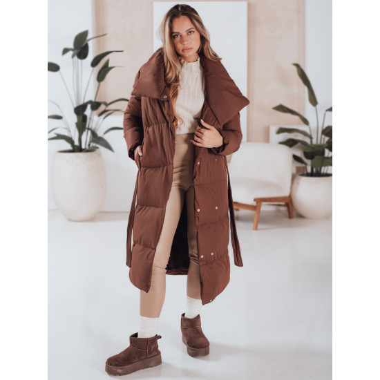 Sieviešu tumši brūna stepēta jaka Favi Sieviešu jakas