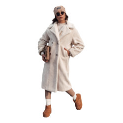 Sieviešu ziemas brūns mētelis Luxer