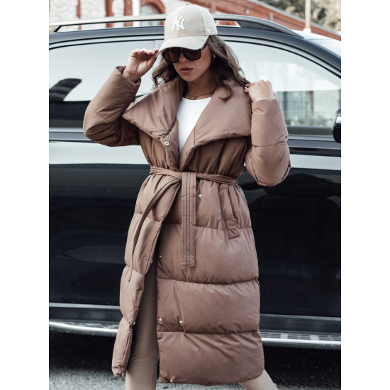 Sieviešu gaiši brūna stepēta jaka Favi Sieviešu jakas