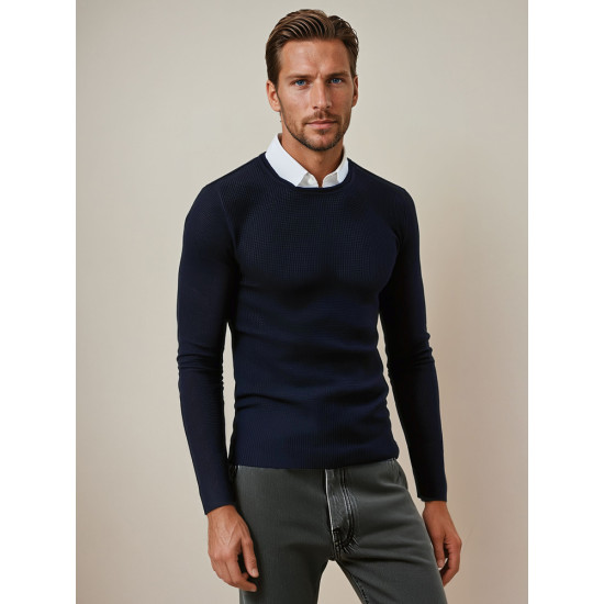 Vīriešu tumši zils džemperis Areta Džemperi