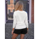 Sieviešu balts džemperis Cute Sieviešu džemperi