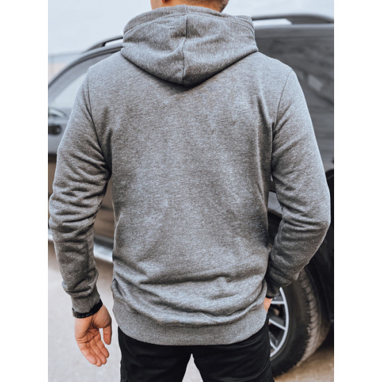 Vīriešu pelēks džemperis ar kapuci Denim Džemperi ar kapuci