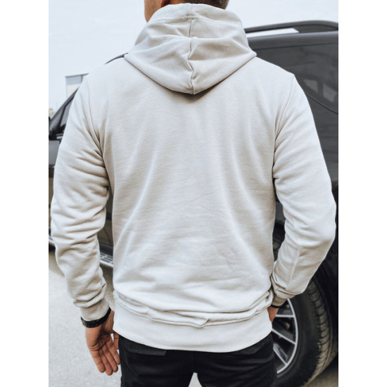 Vyriškas šviesiai pilkas džemperis su gobtuvu Denim Vyriški džemperiai su gobtuvu