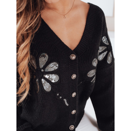 Moteriškas juodas megztinis Kerinda Moteriški megztiniai