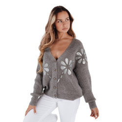 Sieviešu pelēks džemperis Kerinda