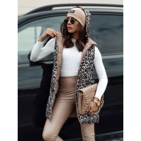 Sieviešu brūna divpusējā veste Elegancio Sieviešu vestes