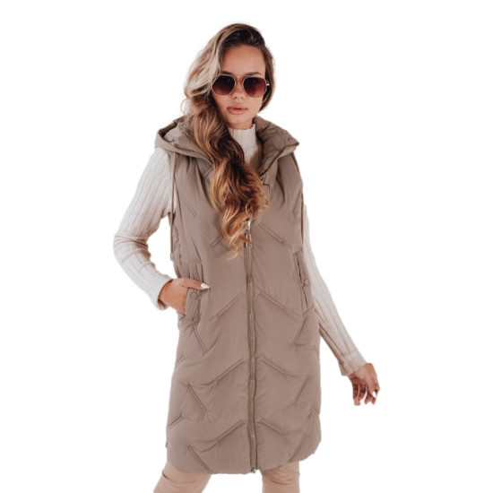 Sieviešu tumši brūna gara veste Lino Sieviešu vestes