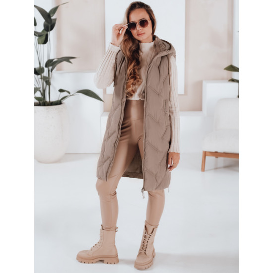 Sieviešu tumši brūna gara veste Lino Sieviešu vestes