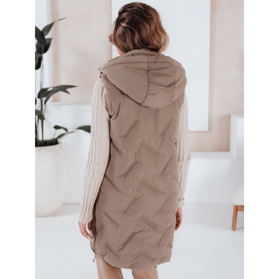 Sieviešu tumši brūna gara veste Lino Sieviešu vestes