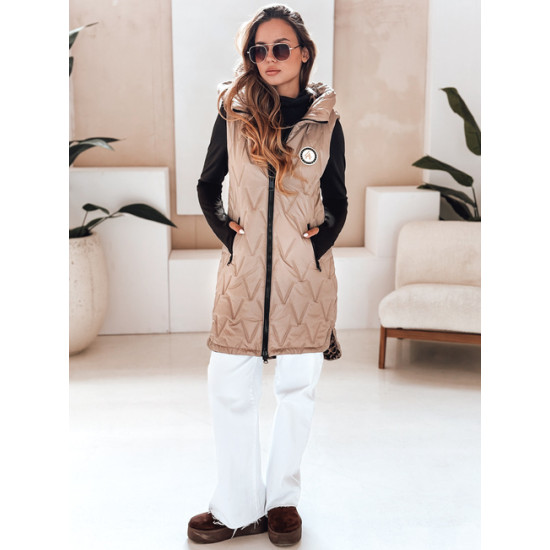 Sieviešu brūna divpusējā veste Bora Sieviešu vestes