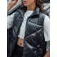 Sieviešu melna spīdīga veste Bogo TY4550 - Sievietēm Sieviešu melna spīdīga veste Bogo Sieviešu vestes