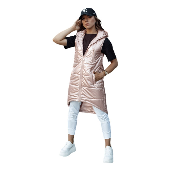 Sieviešu rozā garā veste Meris Sieviešu vestes