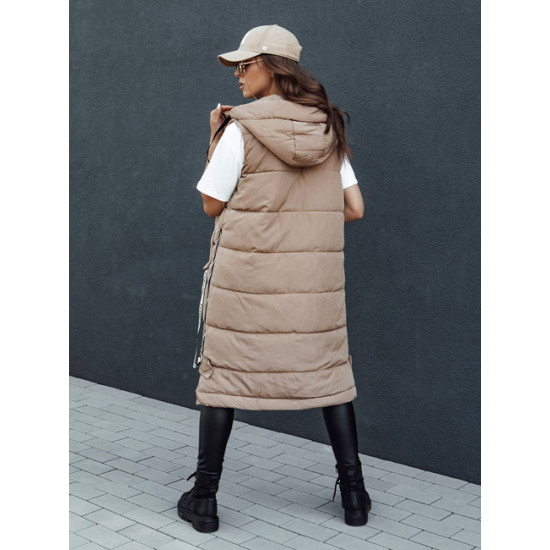 Sieviešu brūna garā veste Skyler TY4503 - Sievietēm Sieviešu brūna garā veste Skyler Sieviešu vestes