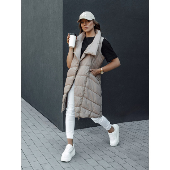 Sieviešu brūna jaka ar kapuci Serkis Sieviešu vestes