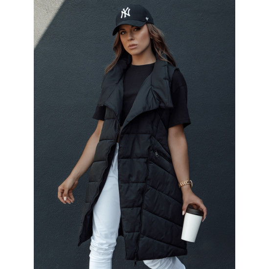 Sieviešu melna jaka ar kapuci Serkis Sieviešu vestes