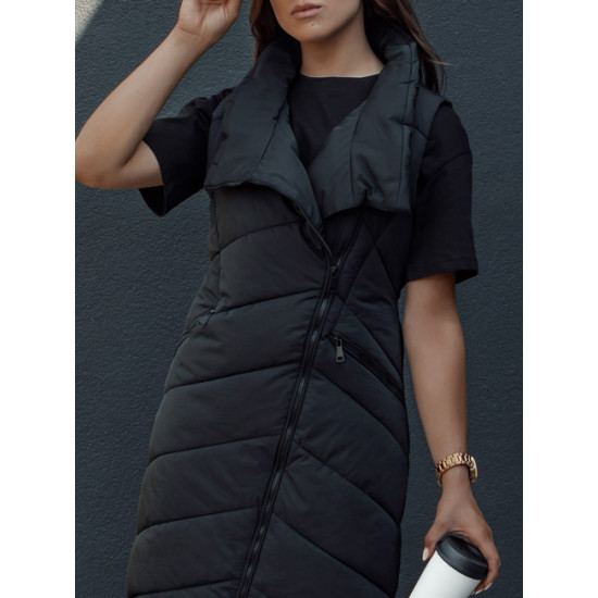 Sieviešu melna jaka ar kapuci Serkis Sieviešu vestes