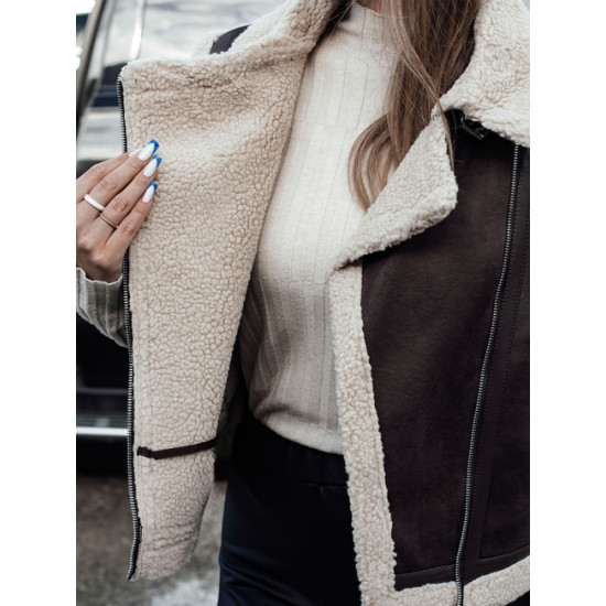 Sieviešu tumši brūna veste ar kažokādu Vilna Sieviešu vestes