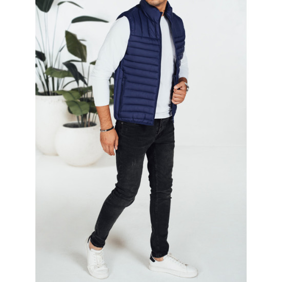 Vīriešu tumši zila veste Pole TX5082 - Vīriešiem Vīriešu tumši zila veste Pole Vestes