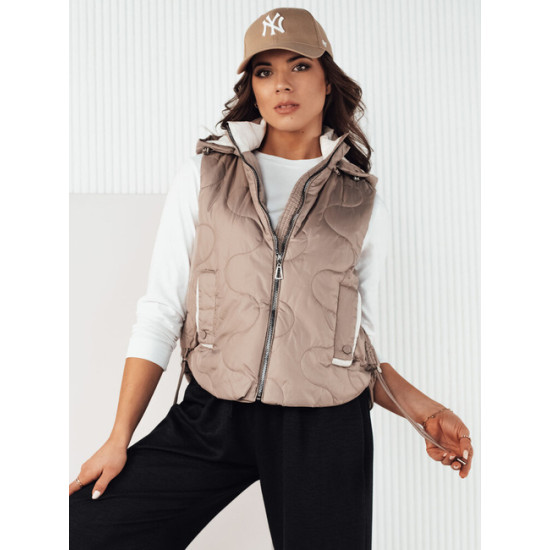 Sieviešu brūna jaka ar kapuci Teros Sieviešu vestes