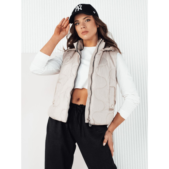 Sieviešu gaiši pelēka jaka ar kapuci Teros Sieviešu vestes