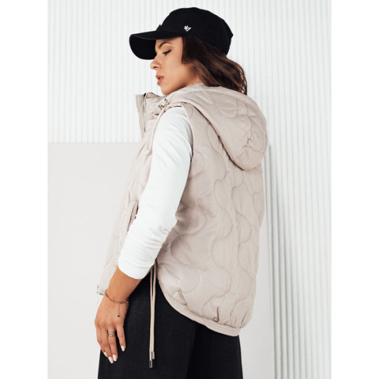 Sieviešu gaiši pelēka jaka ar kapuci Teros Sieviešu vestes