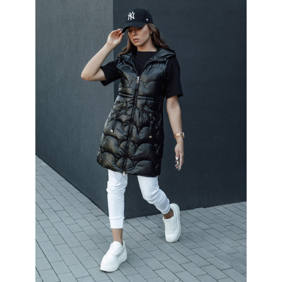 Sieviešu melna jaka ar kapuci Dona Sieviešu vestes