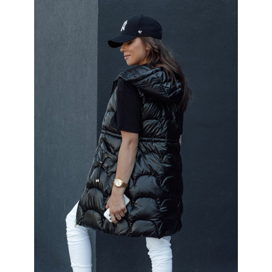 Sieviešu melna jaka ar kapuci Dona Sieviešu vestes