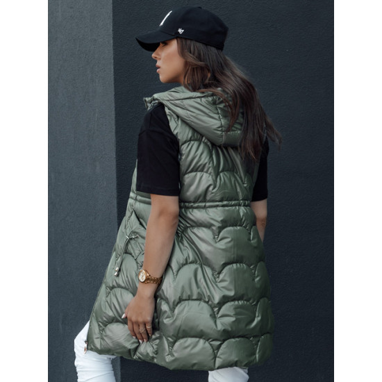 Sieviešu zaļa jaka ar kapuci Dona Sieviešu vestes