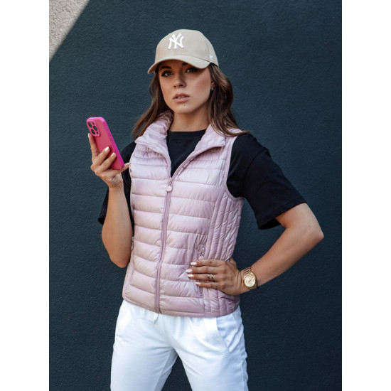 Stilīga sieviešu gaiši rozā veste Sieviešu vestes