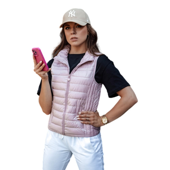 Stilīga sieviešu gaiši rozā veste Sieviešu vestes