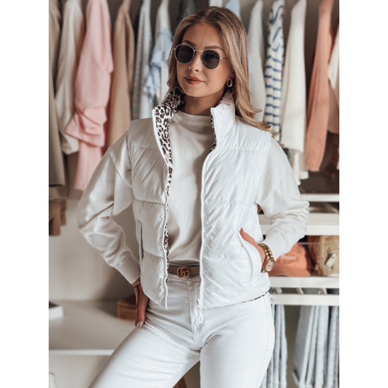 Sieviešu balta divpusējā veste Puff Sieviešu vestes