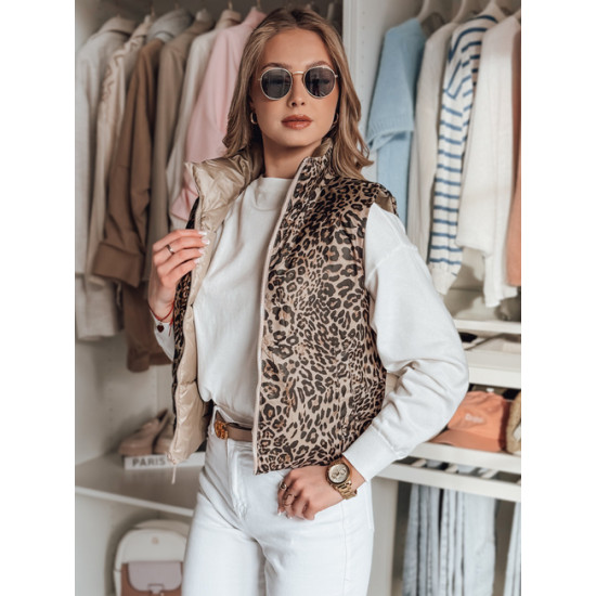 Sieviešu brūna divpusējā veste Puff Sieviešu vestes