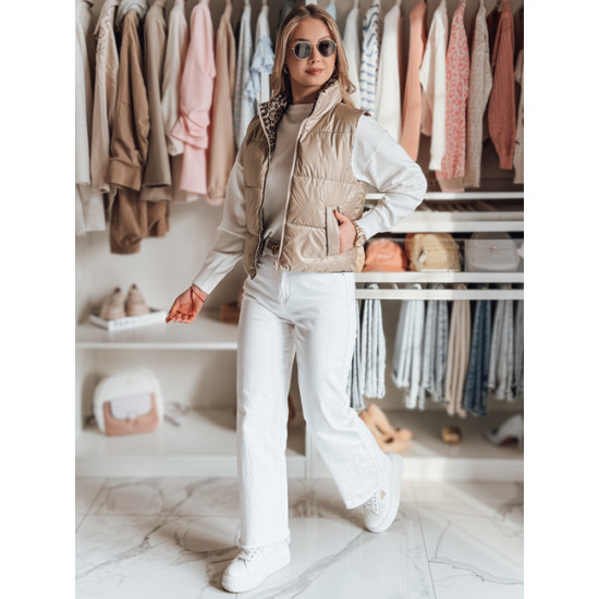 Sieviešu brūna divpusējā veste Puff Sieviešu vestes