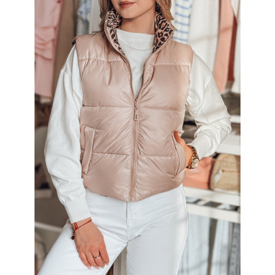 Sieviešu gaiši rozā divpusējā veste Puff Sieviešu vestes